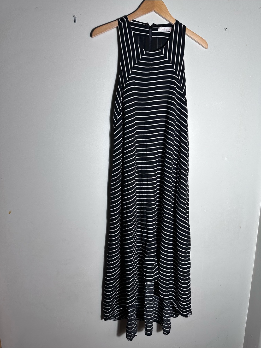 Striped Sleeveless Black & White Maxi Dress